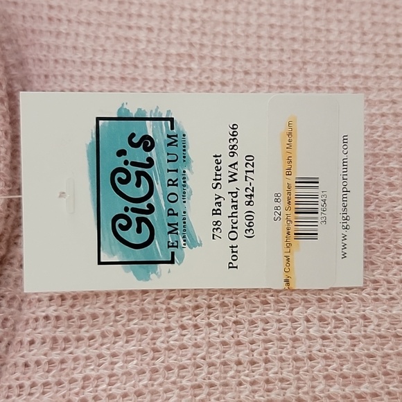 NWT Andree Pink Cowl Neck Sweater M - Picture 5 of 14